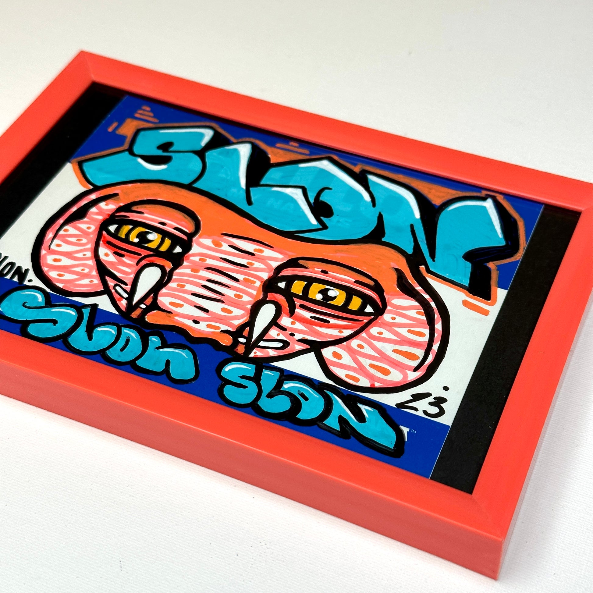 No Sleep Graffiti Sticker Framed Close Up Right