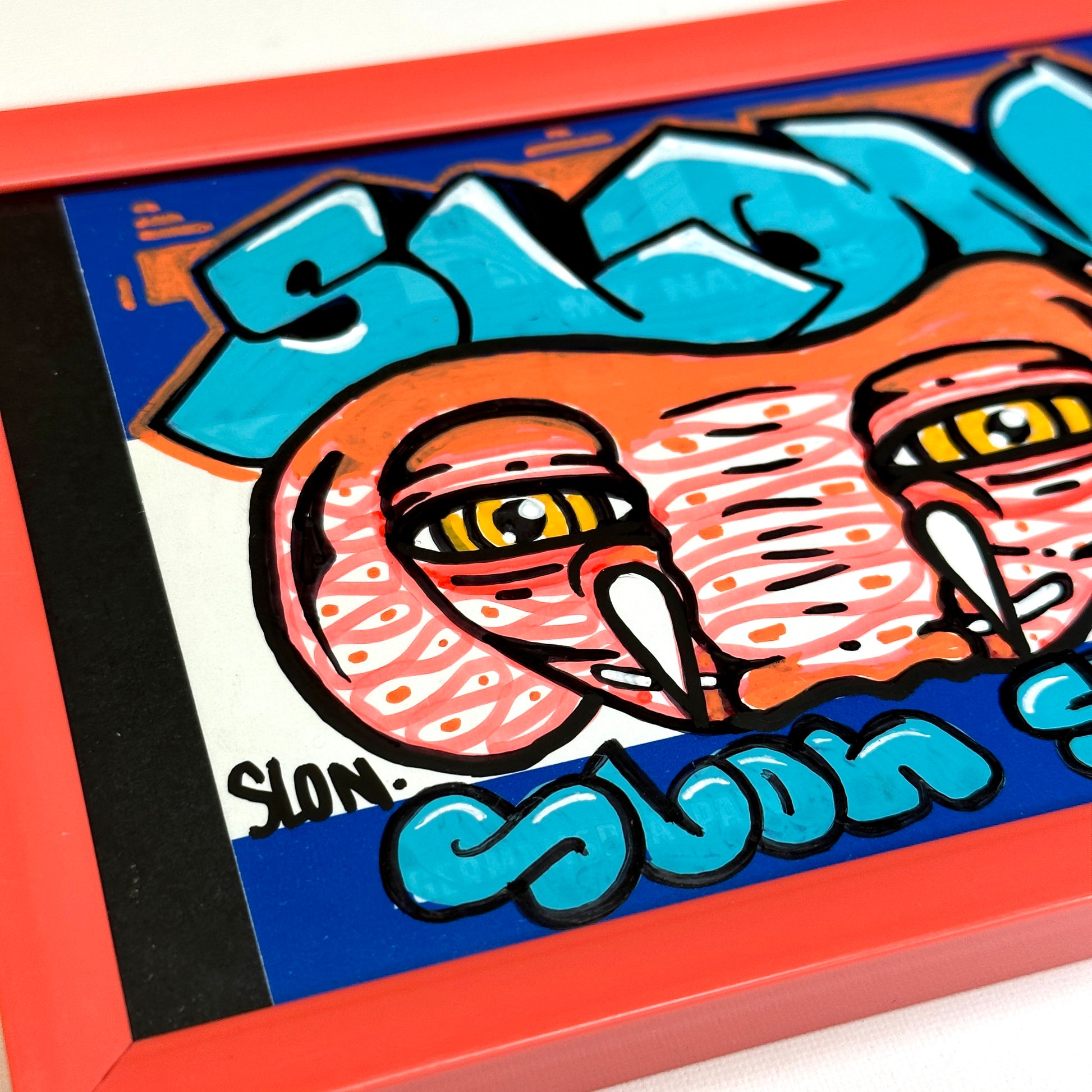 No Sleep Graffiti Sticker Framed  Close Up