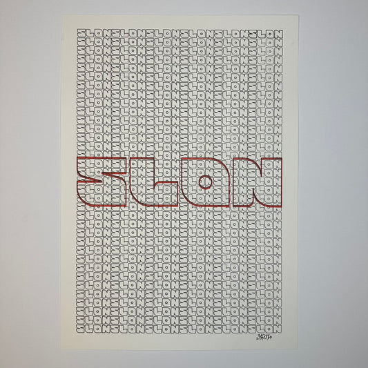 Slon Lined Up Cyber Print Art Print Front