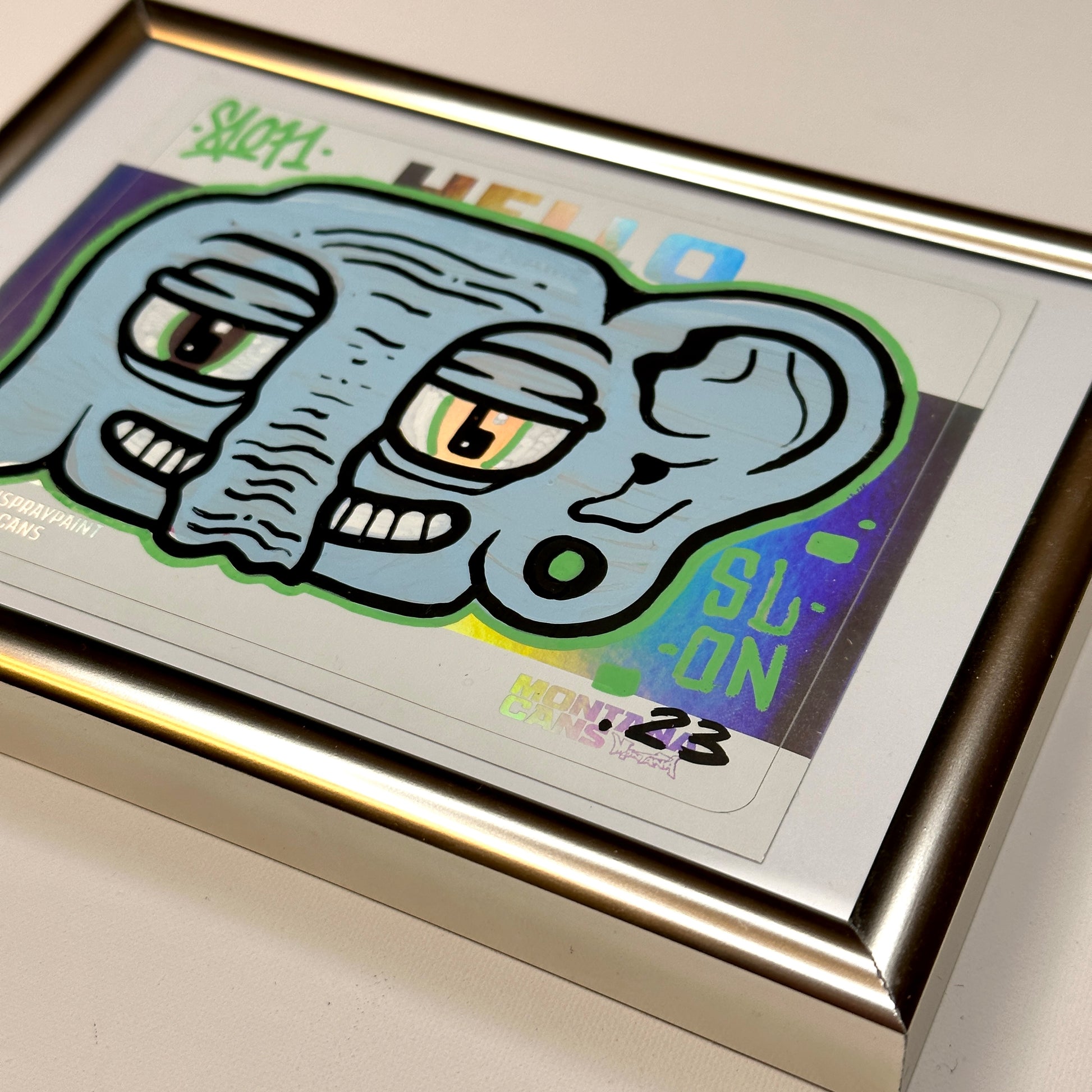 Hear Me Out Graffiti Sticker Framed Close Up Right