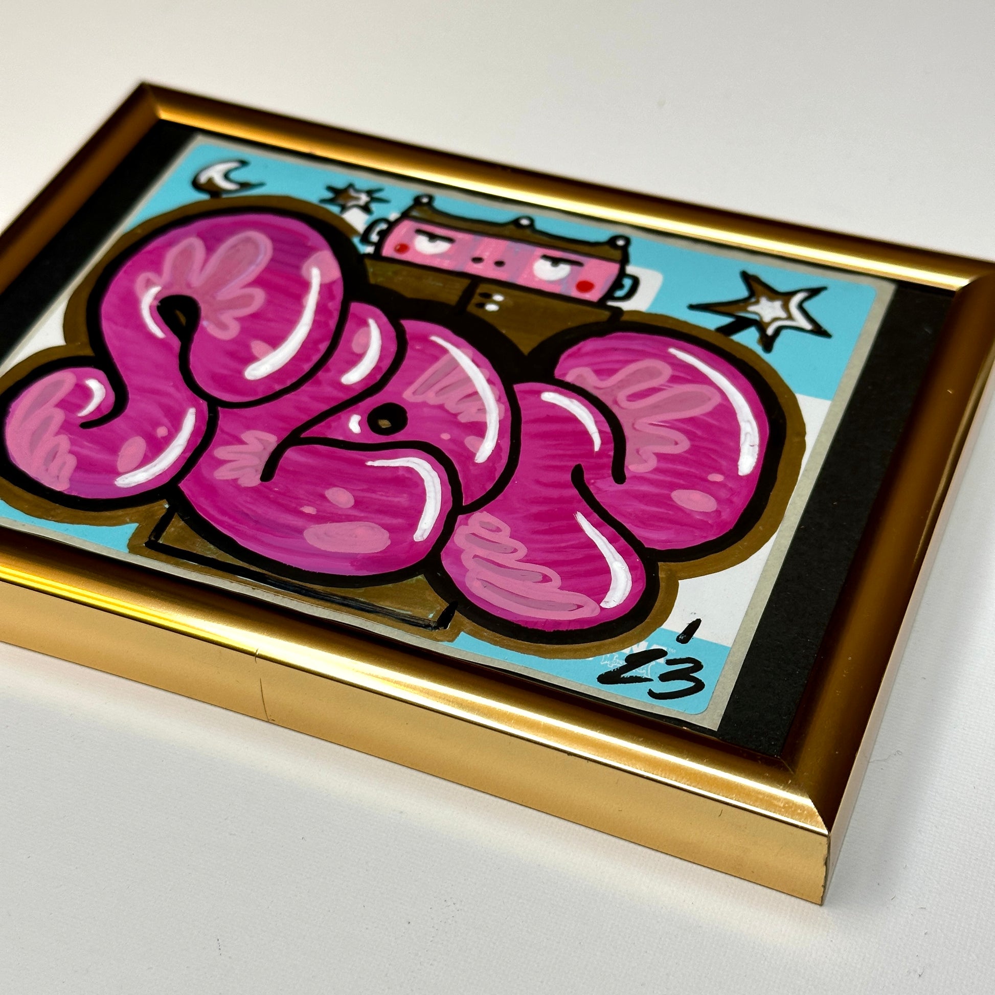 King Slon Graffiti Sticker Framed Close Up Right