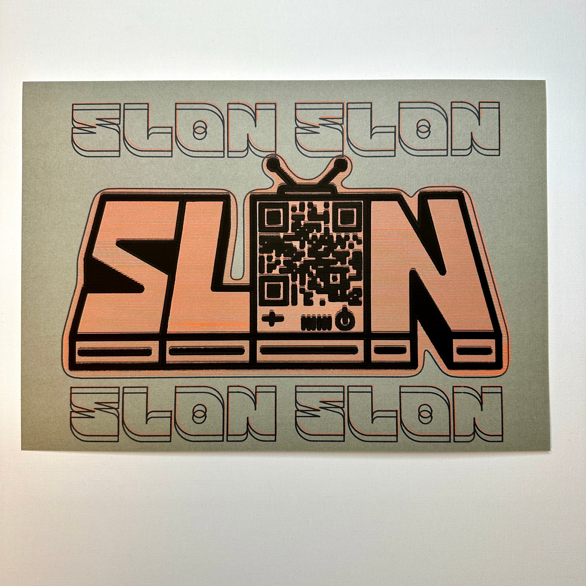 Slon Tv 2 Cyber Print Art Print Front