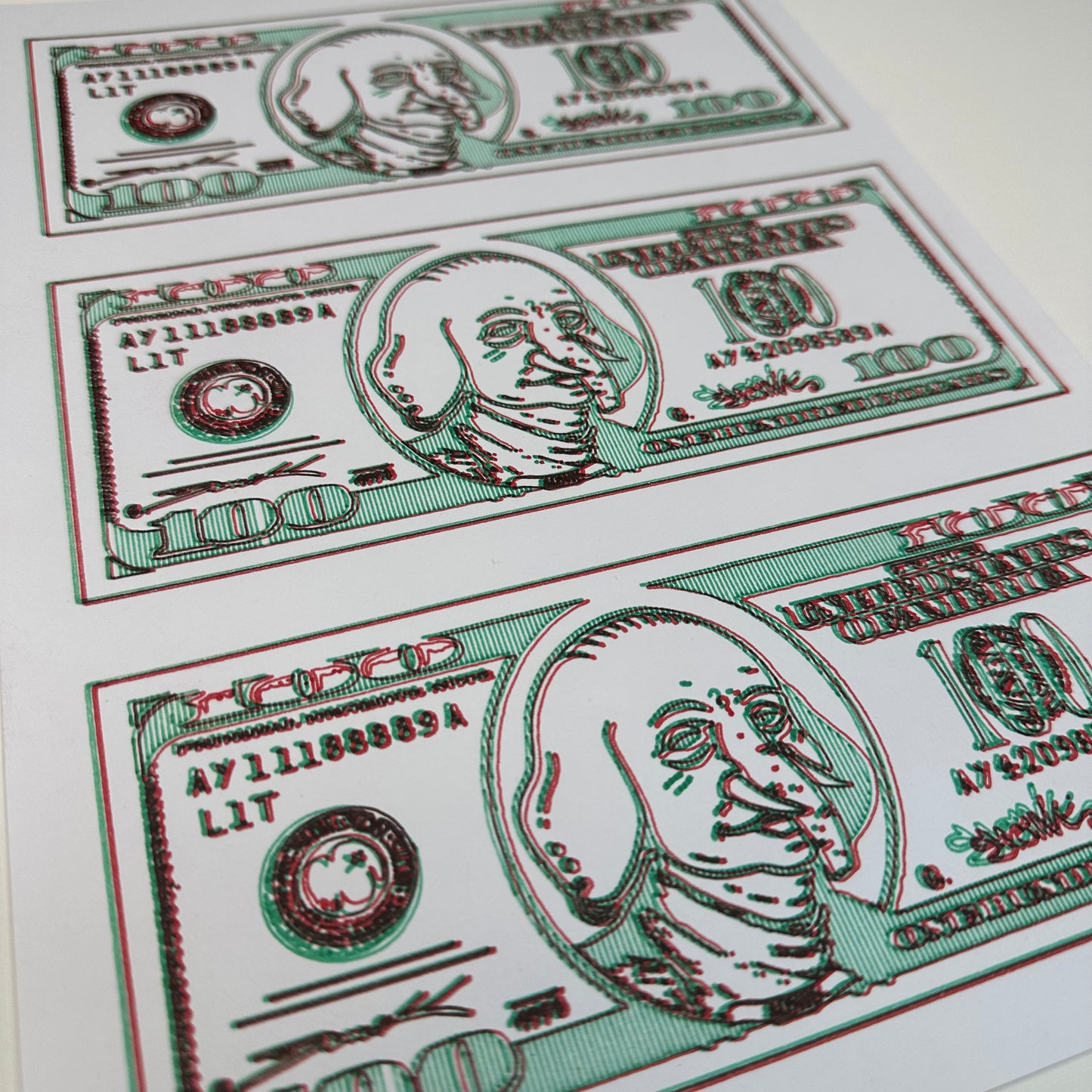 Cash Cyber Print Art Print Close Up