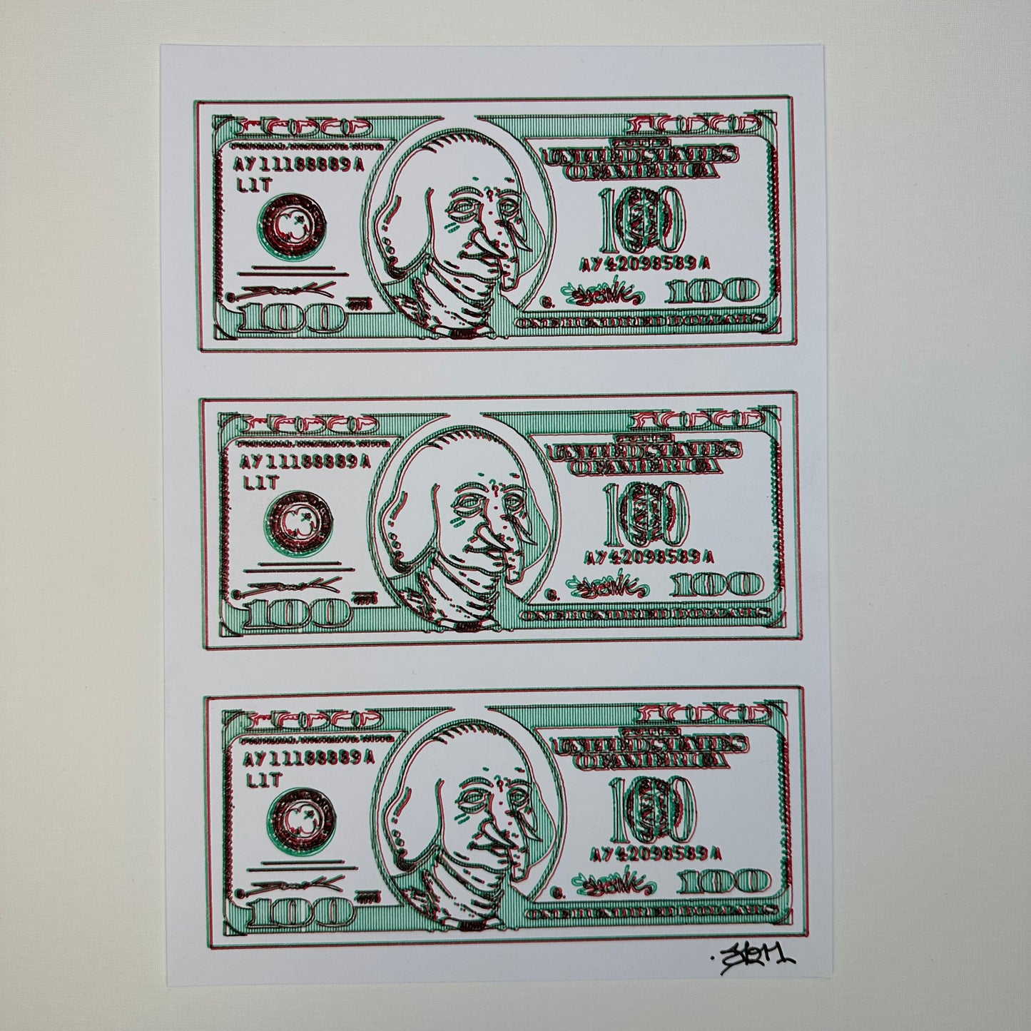 Cash Cyber Print Art Print Front