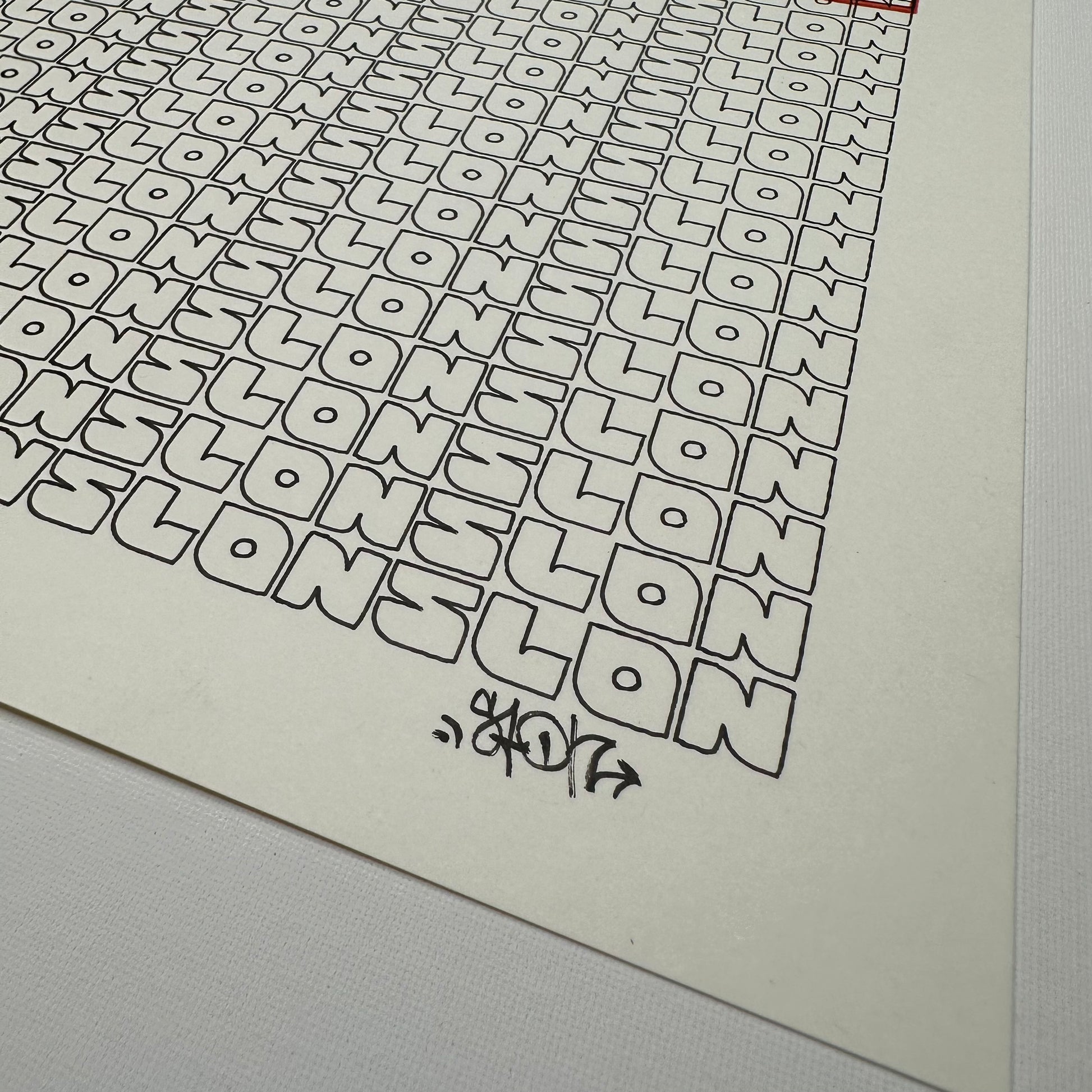 Slon Lined Up Cyber Print Art Print Close Up Tag