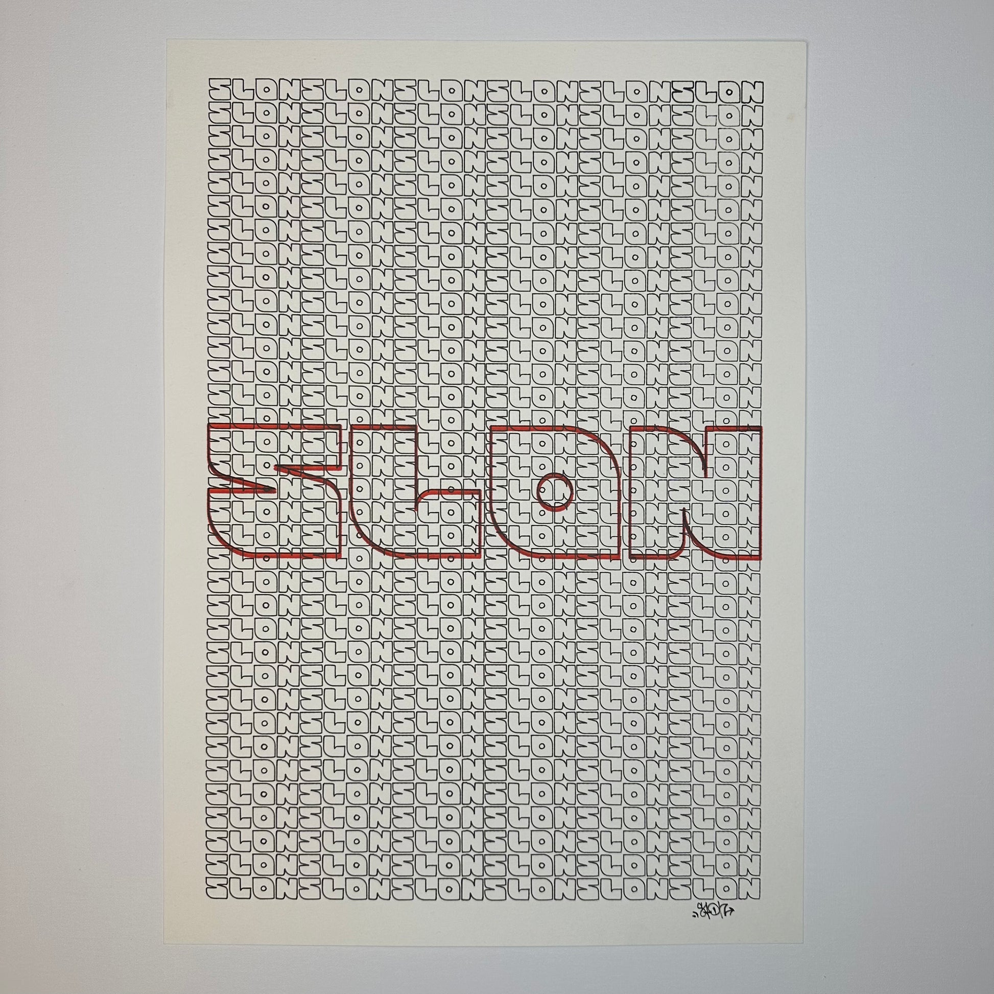 Slon Lined Up Cyber Print Art Print Front