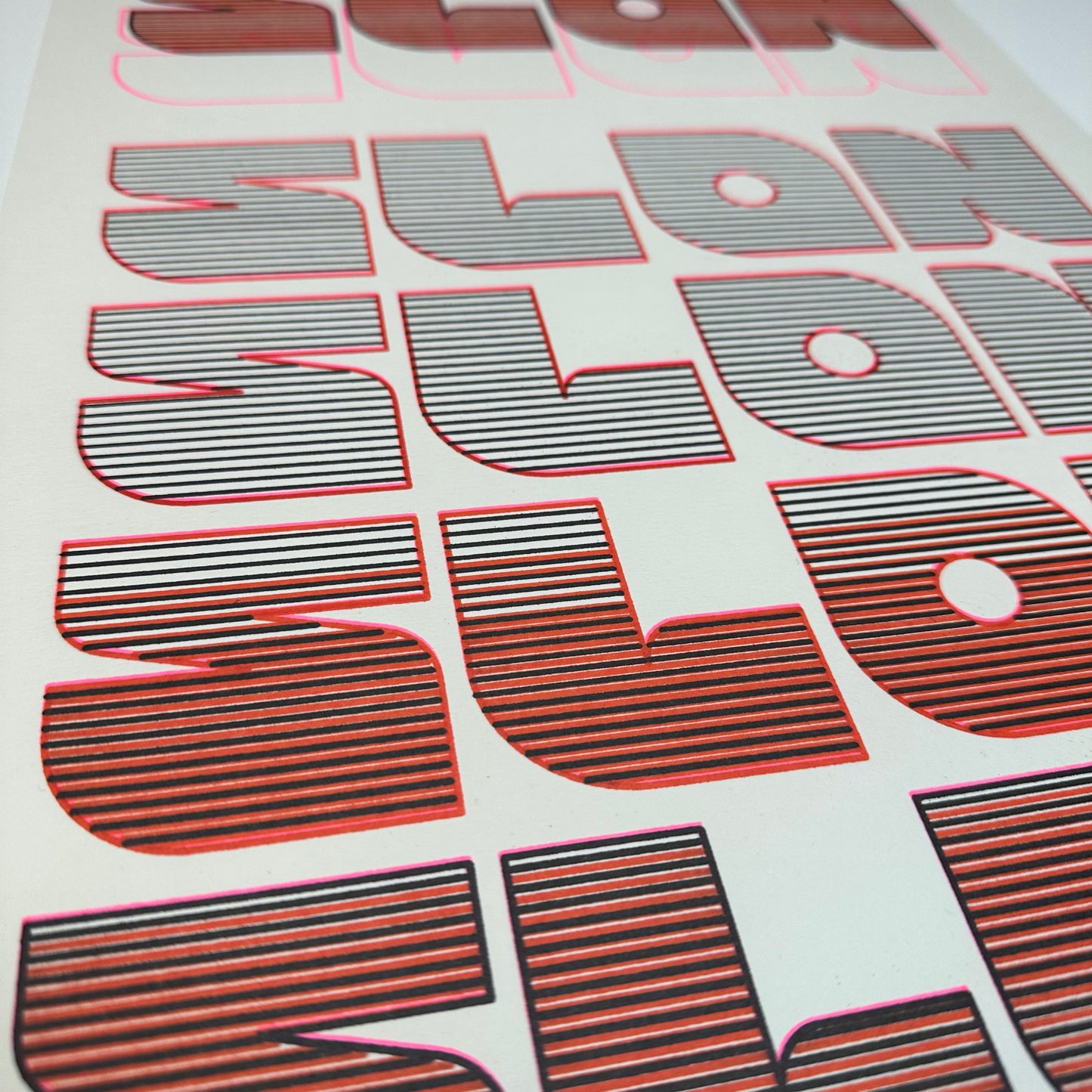 Slon Red Cyber Print Art Print Close Up