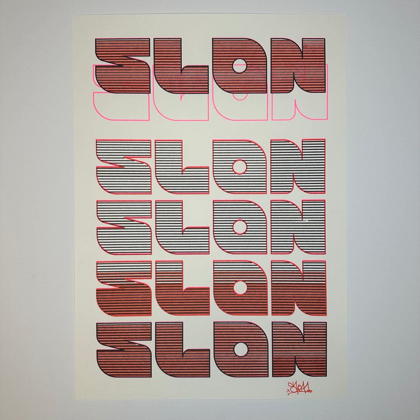 Slon Red Cyber Print Art Print Front